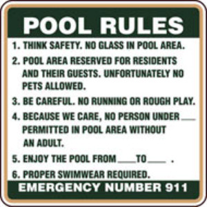 The pool rules